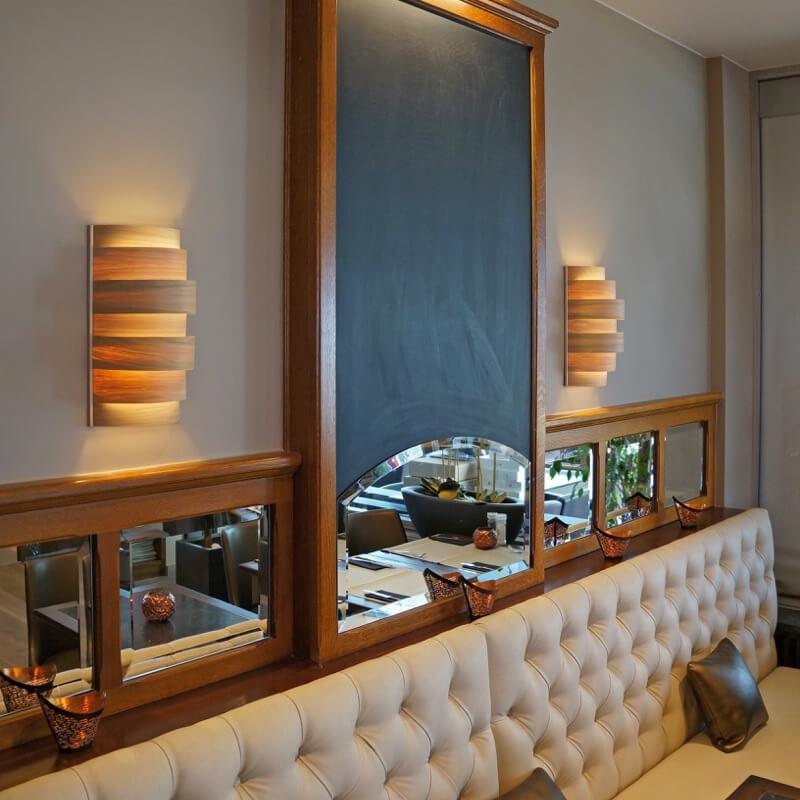 Vintage Wood Veneer 1-Light Wall Sconce Lamp