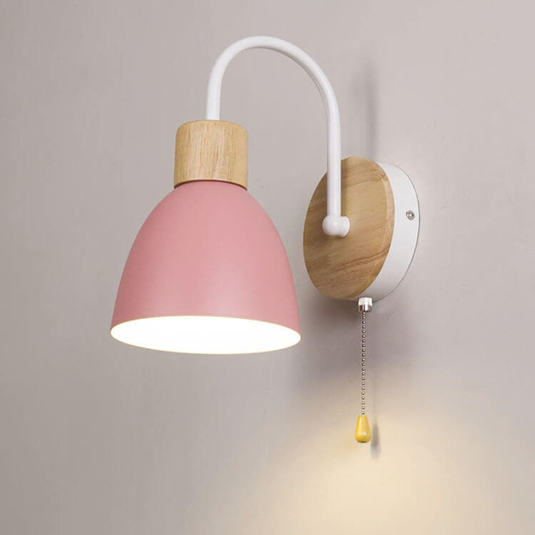 Nordic Macaron 1-Light Zipper Switch Wall Light