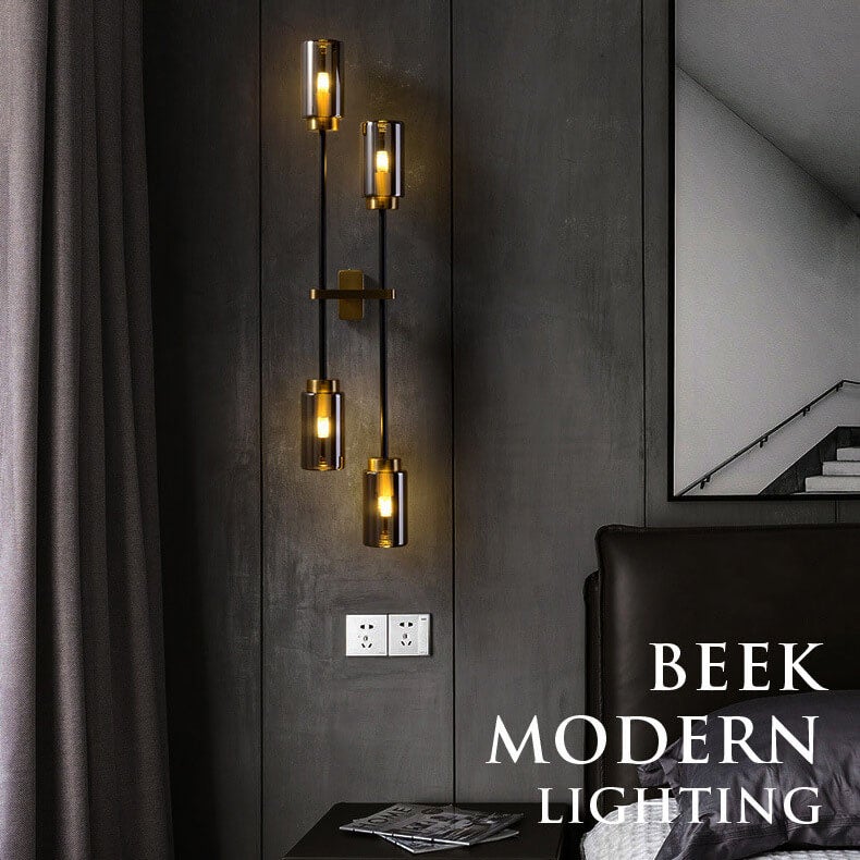 Modern Luxury Cylindrical Shade 2/4 Light Wall Sconce Lamp