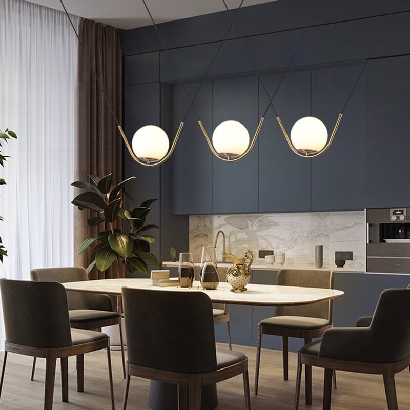 Postmodern Hanging Glass Ball 1-Light Pendant Light
