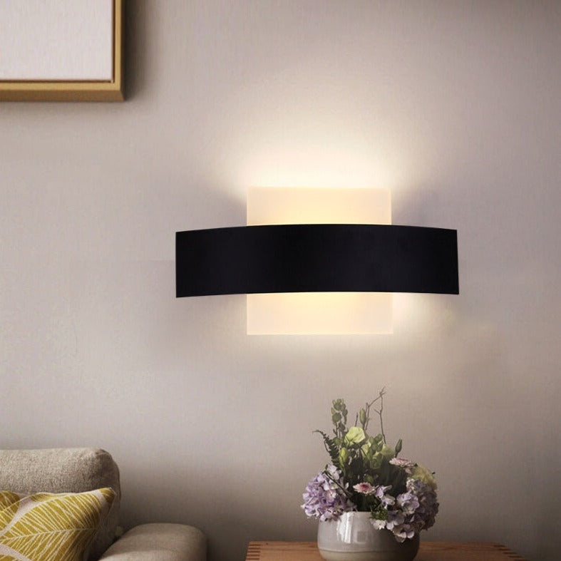 Modern Minimalist Acrylic Geometric Ring LED Wall Sconce Lamp