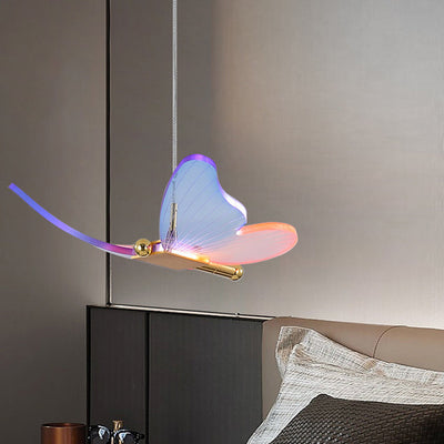 Nordic Colored Butterfly Acrylic LED Pendant Light