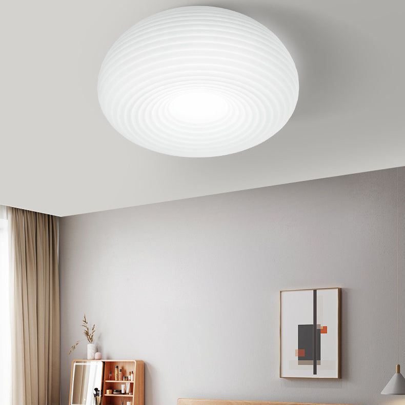 Minimalist Round Globe PE Material LED Flush Mount Ceiling Light
