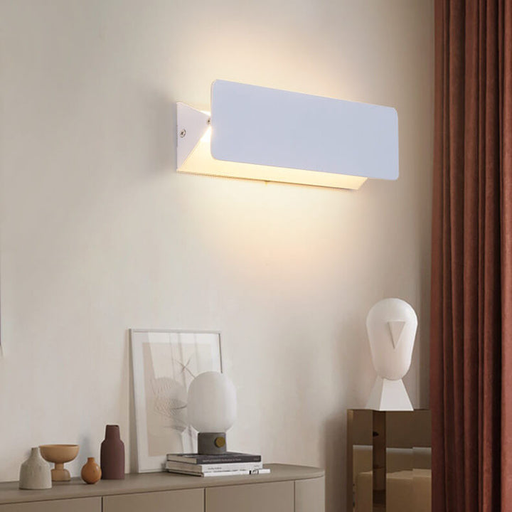 Einfache rechteckige Aluminium 1-Licht LED-Wandleuchte 