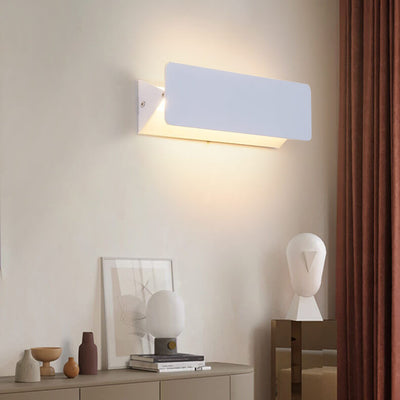 Simple Rectangular Aluminum 1-Light LED Wall Sconce Lamp