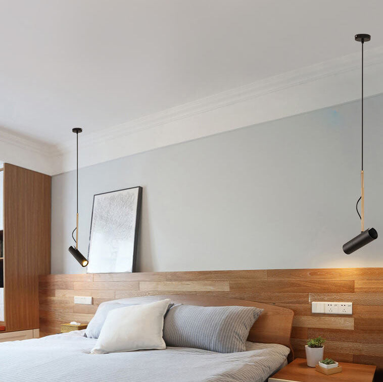 Lampe suspendue moderne et minimaliste à 1 lumière LED dorée