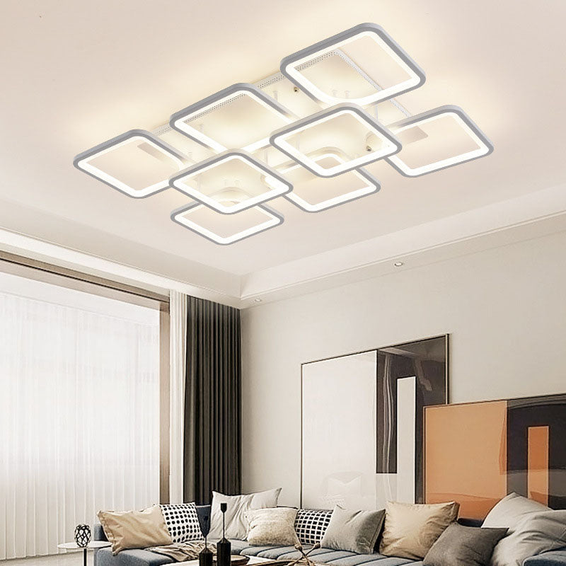 Minimalist Square Combination Acrylic LED Flush Mount Ceiling Light