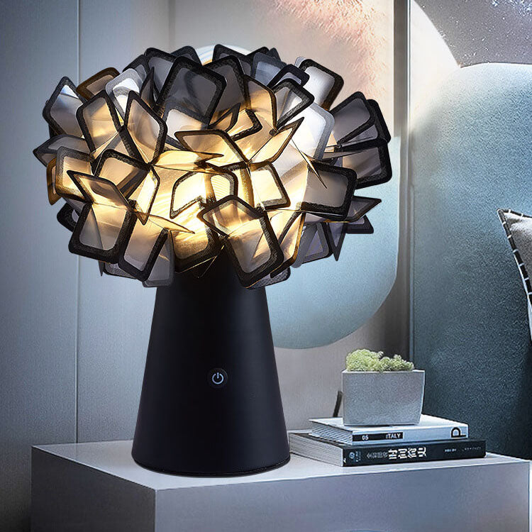 Nordic Flower Globe 1-Light  Touch LED Table Lamp