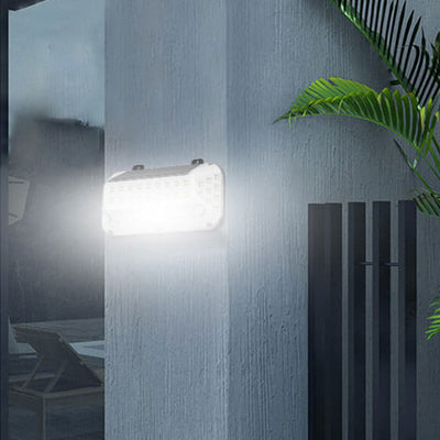 Outdoor Solar Four-sided Lighted Human Sensor Outdoor Garden Wall Sconce Lamp