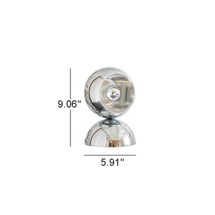 Nordischer minimalistischer Chrom-Metall-Orb 1/2/3 Licht-Tischlampe 