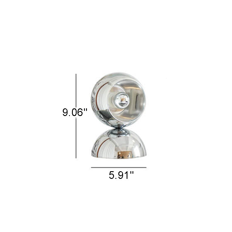 Nordischer minimalistischer Chrom-Metall-Orb 1/2/3 Licht-Tischlampe 