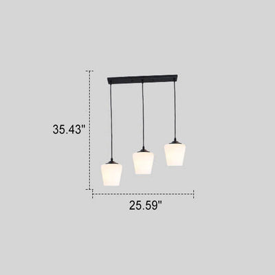 Nordic Simple Cone Shade Island Light 3-Licht-Kronleuchter