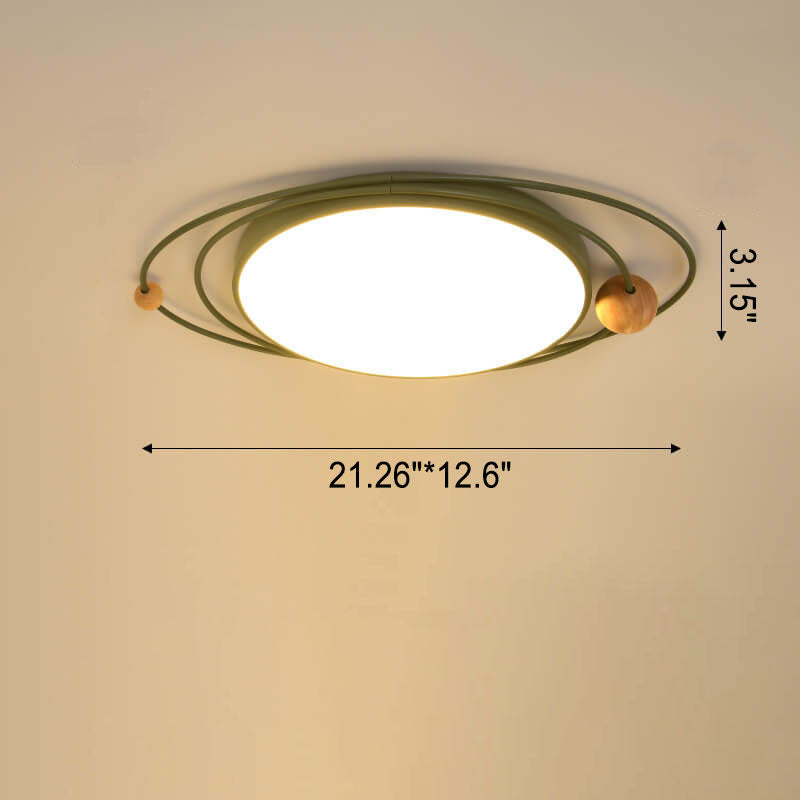 Nordic Creative Round Iron Ring LED Flush Mount Ceiling Light