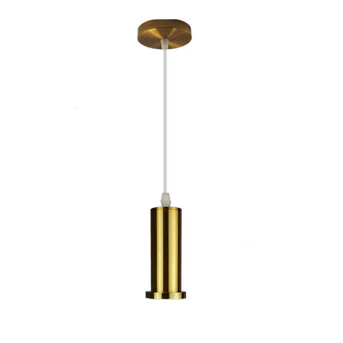 Modern Minimalist Gold Plated Metal Stalk 1-Light Pendant Light