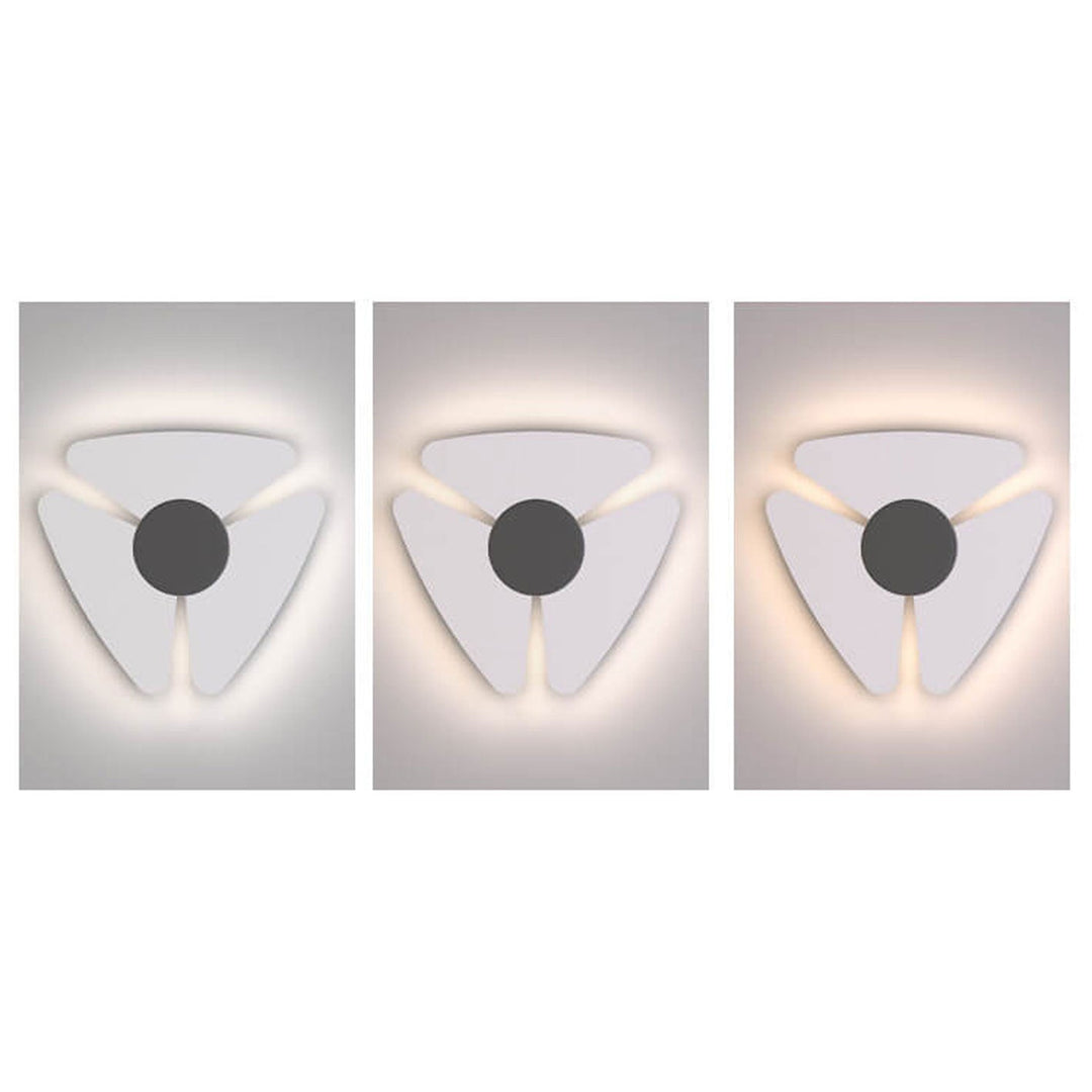 Conception de ventilateur triangulaire créatif nordique Lampe murale LED 