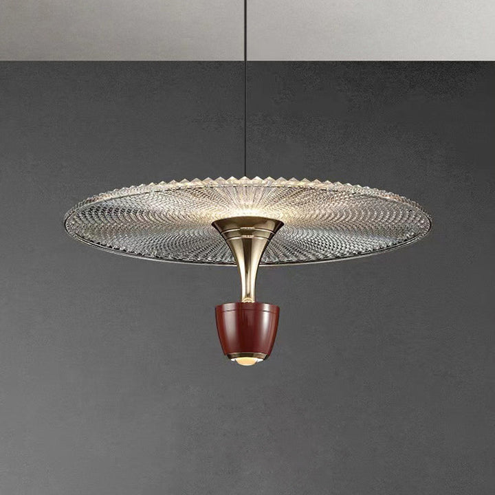 Moderne Luxus-Disc-Elektroplattierte Aluminium-LED-Pendelleuchte 