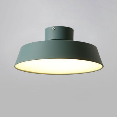 Nordic Minimalist Round Pot Aluminum LED Flush Mount Ceiling Light