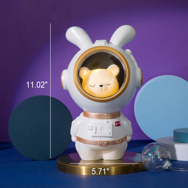 Modern Creative Astronaut Rabbit Duck Resin LED Night Light Table Lamp