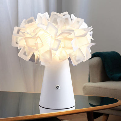 Nordic Flower Globe 1-Light  Touch LED Table Lamp