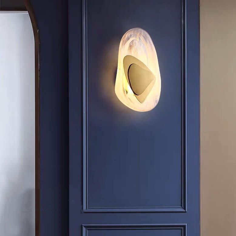 Modern Creative Oval Glass 1-Light LED Wall Sconce Lamp