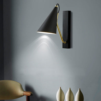 Simple Creative Iron Cone Shade Wall Sconce Lamp