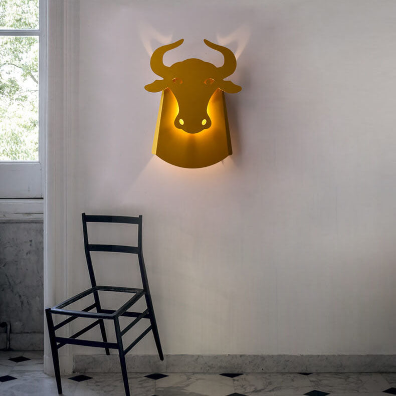 Nordic Creative Cow Head Shaped 1-Light LED Wall Sconce Lamp