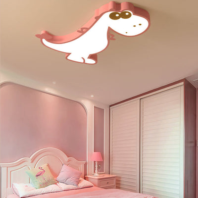 Cartoon Creative Dinosaur LED Flush Mount Ceiling Light