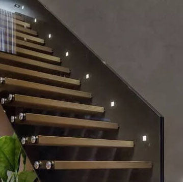 Aplique de pared de superficie LED con luz de escalón de hierro y vidrio de estilo minimalista moderno para patio exterior 