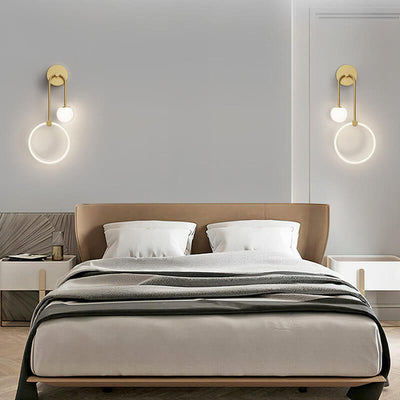 Nordic Minimalist Acrylic Circle Iron LED Wall Sconce Lamp