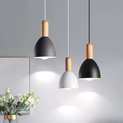 Nordic Log Dome Macaron 1-Light Pendant Light