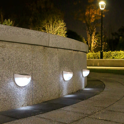 Lámpara de Aplique de Pared de Sombra de Luz Impermeable para Exterior en Semicírculo Solar 