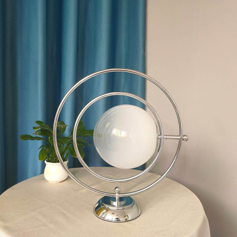 Vintage Glass Rotating Moon 1-Light LED Table Lamp