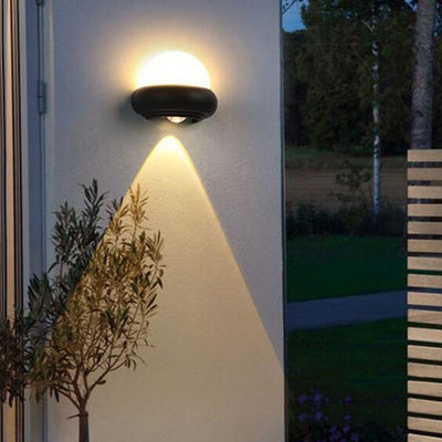 Simple Half Spherical LED Outdoor Waterproof Wall Sconce Lamp