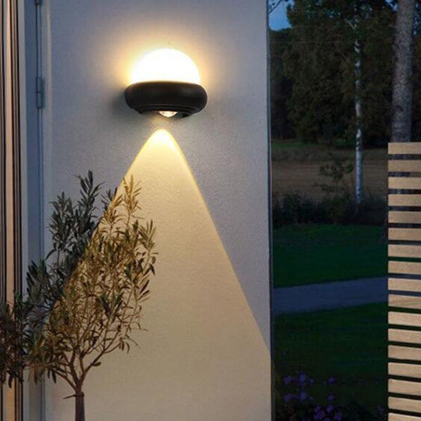Simple Half Spherical LED Outdoor Waterproof Wall Sconce Lamp