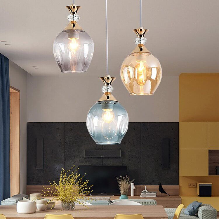 Nordic Gradient Glass Orb 1/3 Light Chandelier