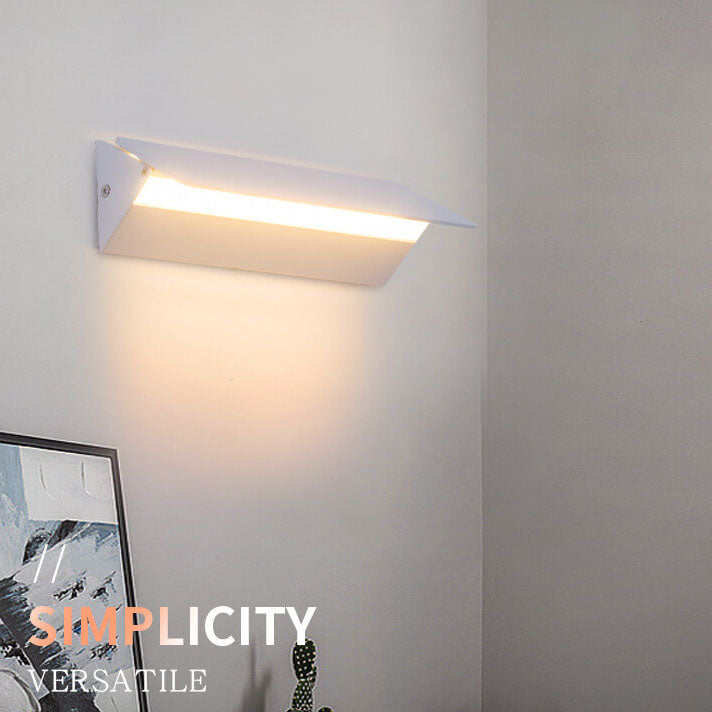 Einfache rechteckige Aluminium 1-Licht LED-Wandleuchte 