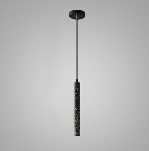Lámpara colgante LED de tira larga de cemento multicolor retro 