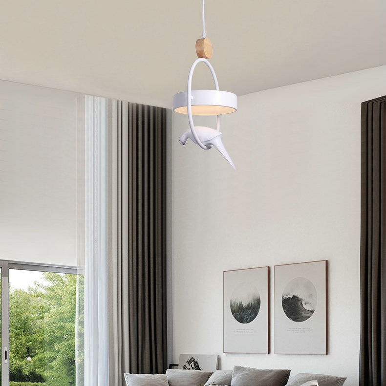 Nordic Creative Bird Ring 1-Licht LED Pendelleuchte 