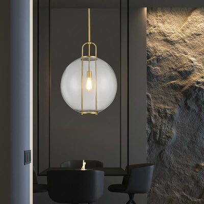 Modern Glass Bubble Ball 1-Light Pendant Light