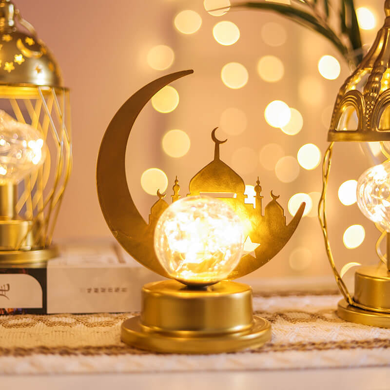 Muslimische Eid Moon Castle LED-Nachtlicht Dekorative Tischlampe 