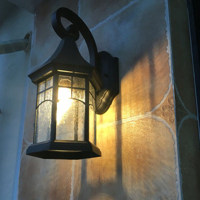 Retro European Lantern Waterproof 1-Light Outdoor Wall Sconce Lamp