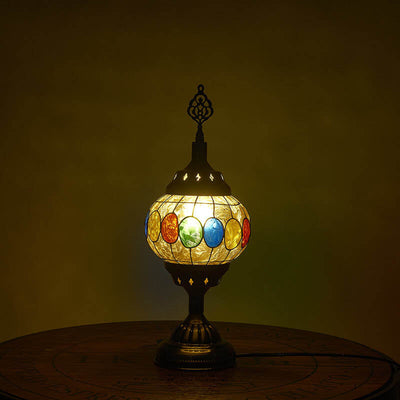Vintage Turkish Stained Enamel Iron 1-Light Table Lamp