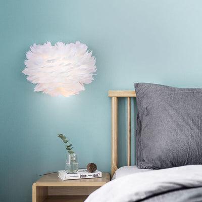 Nordic Creative Feather 1-Light  Wall Sconce Lamp