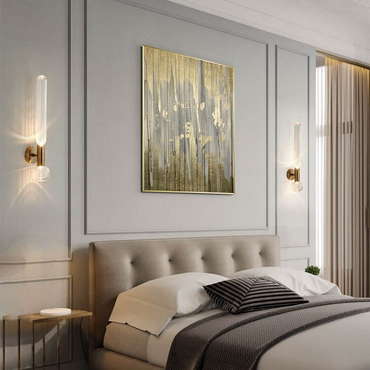 Moderne zylindrische Glasleuchte 1-flammige LED-Wandleuchte 