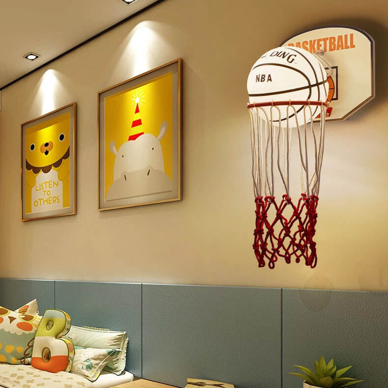 Kreative Cartoon-Basketball-Wandleuchte mit 1 Licht 