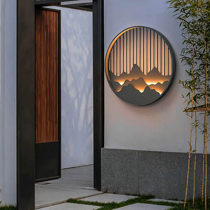 Applique murale étanche à LED ronde pour extérieur au design moderne 