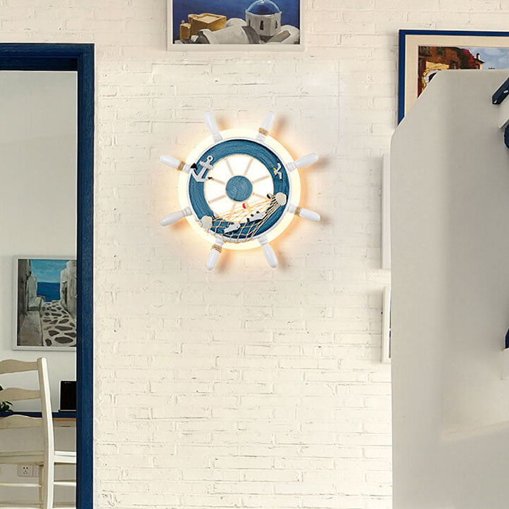 Creative Rudder Acrylic 1-Light LED Wall Sconce Lamp