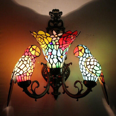 Tiffany parrot lamp cheap