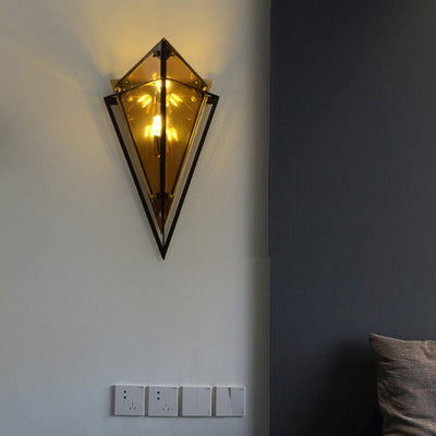 Applique Murale Moderne Créative en Verre Triangle 1-Lumière 