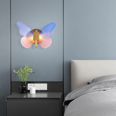 Nordic Colored Butterfly Acrylic LED Pendant Light